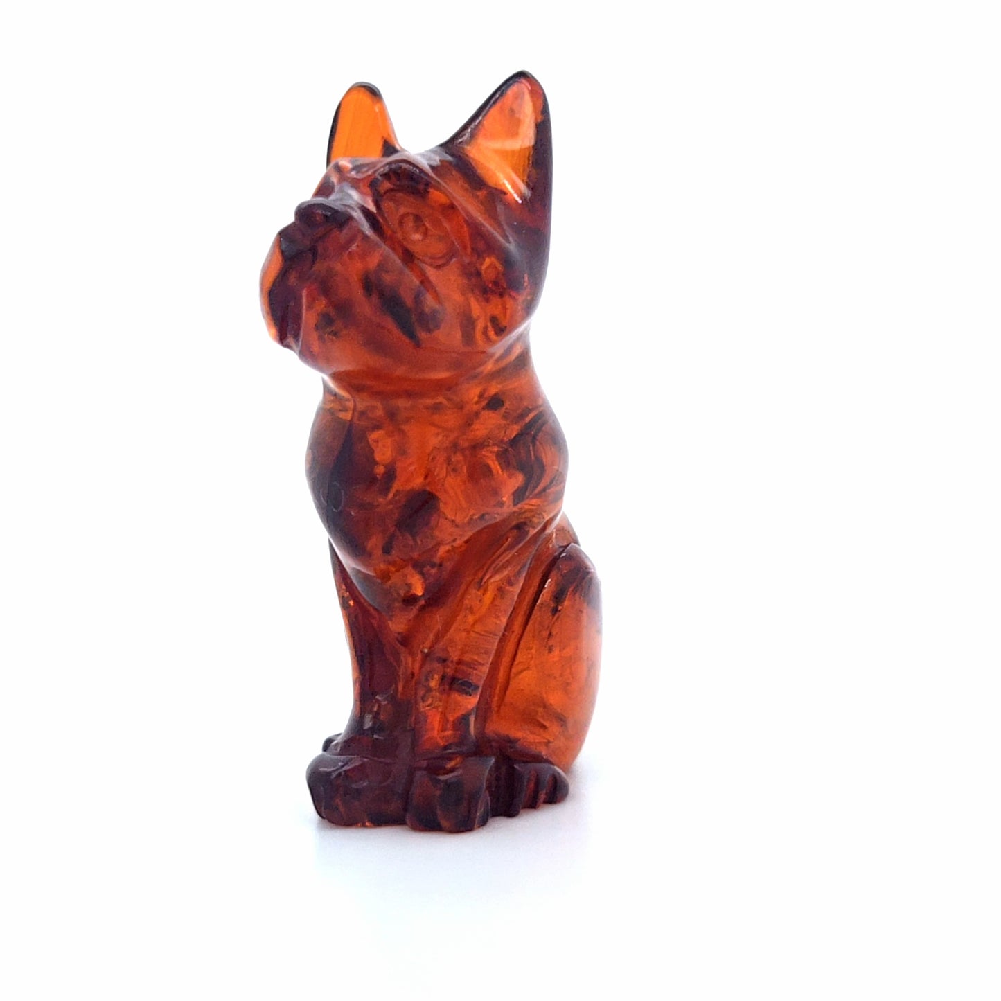 Edle Hunde-Figur aus echtem Baltischem Bernstein