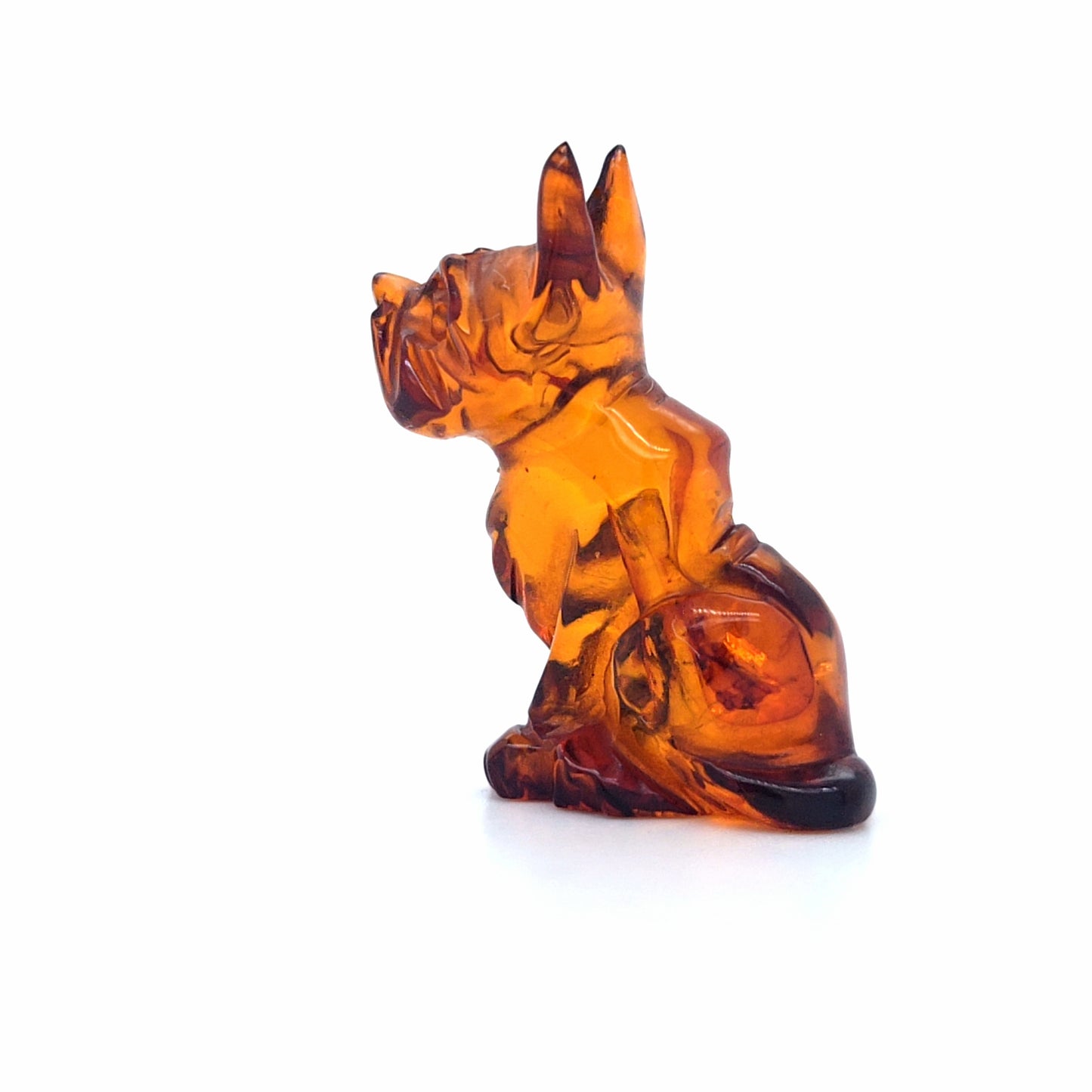 Hunde-Figur aus Naturbernstein – Schönes Sammlerstück