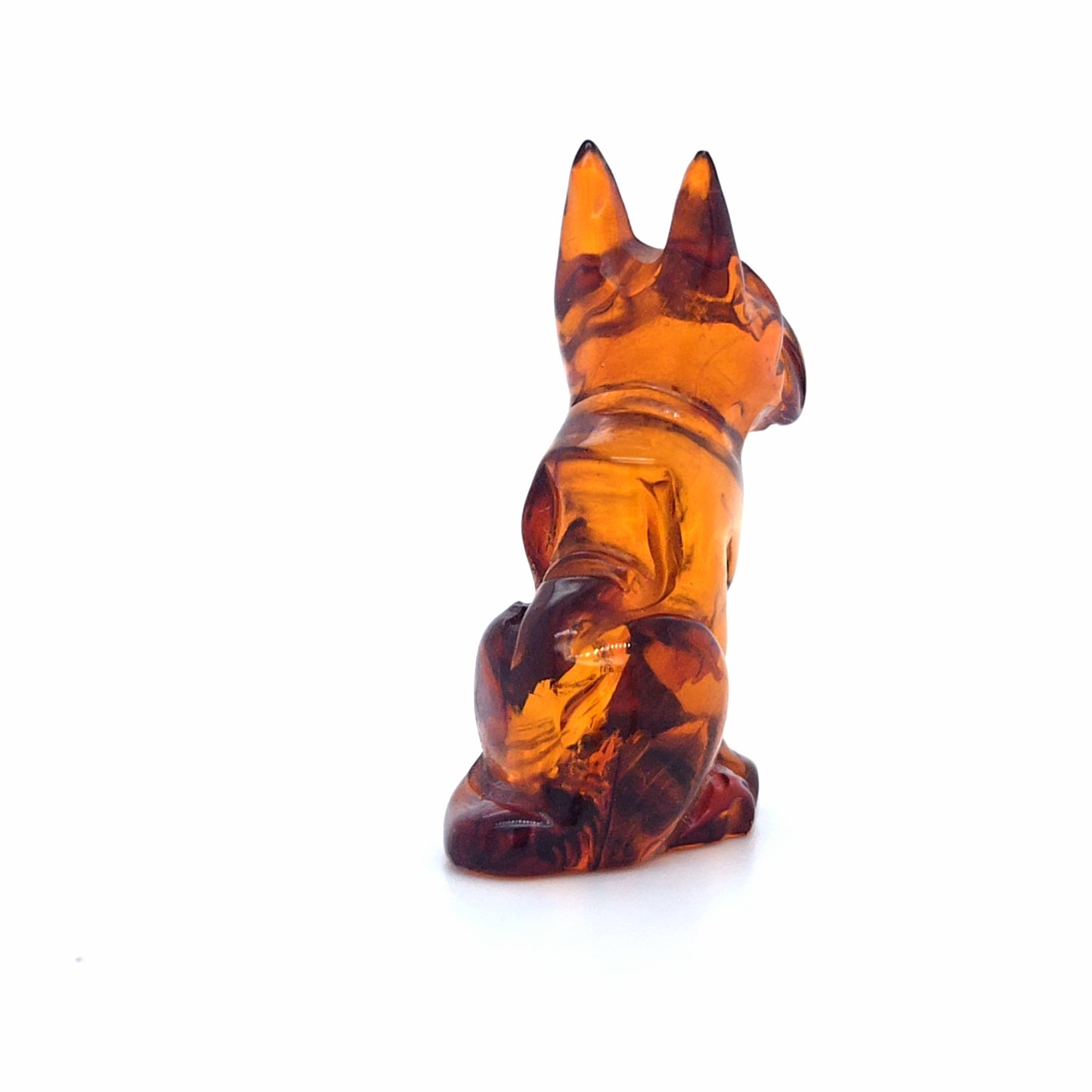 Hunde-Figur aus Naturbernstein – Schönes Sammlerstück