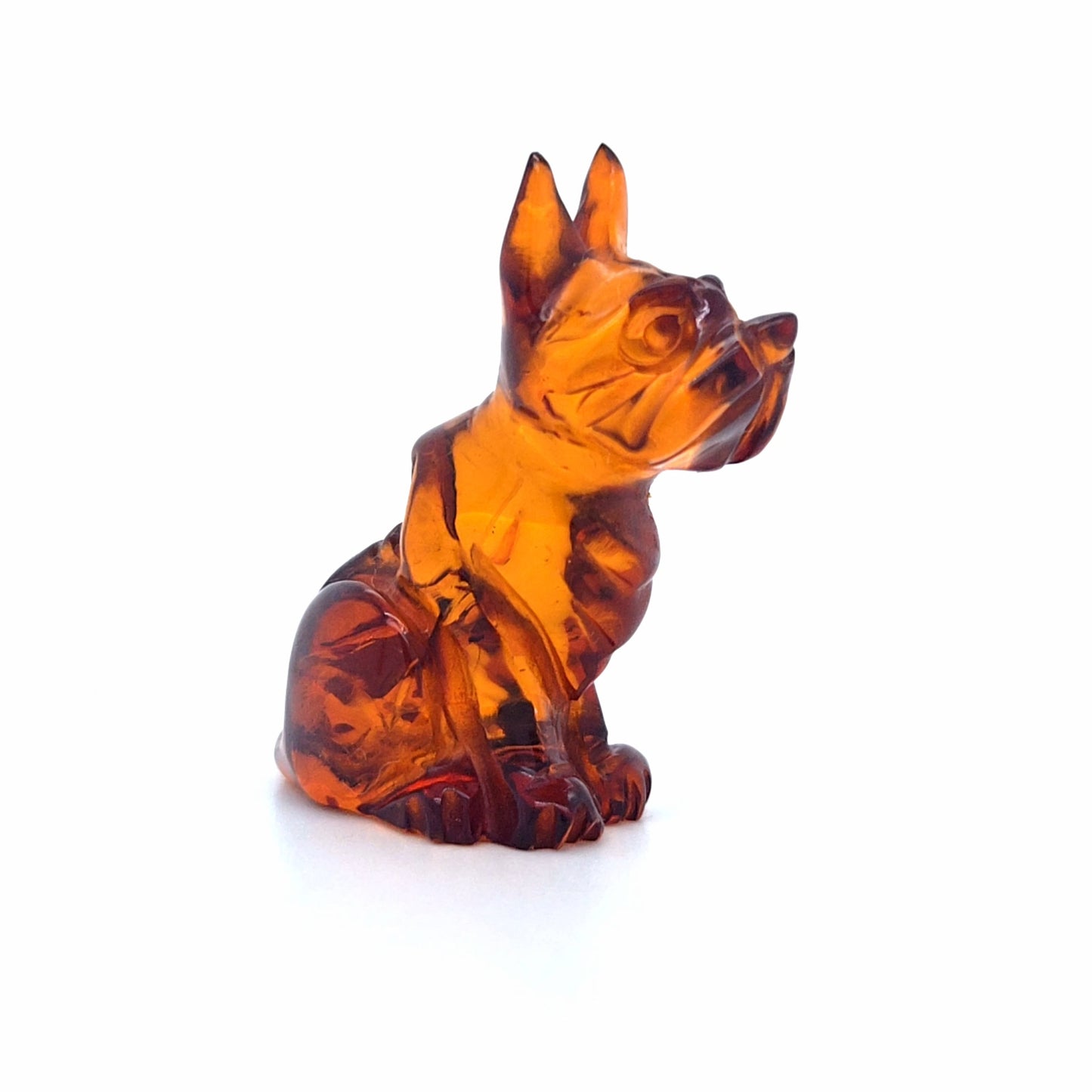 Hunde-Figur aus Naturbernstein – Schönes Sammlerstück