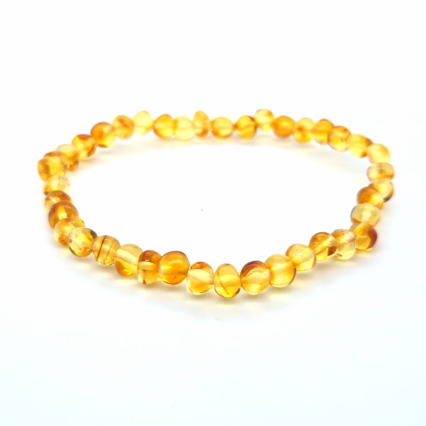 Sonniges Bernstein-Armband – Elastisch & komfortabel
