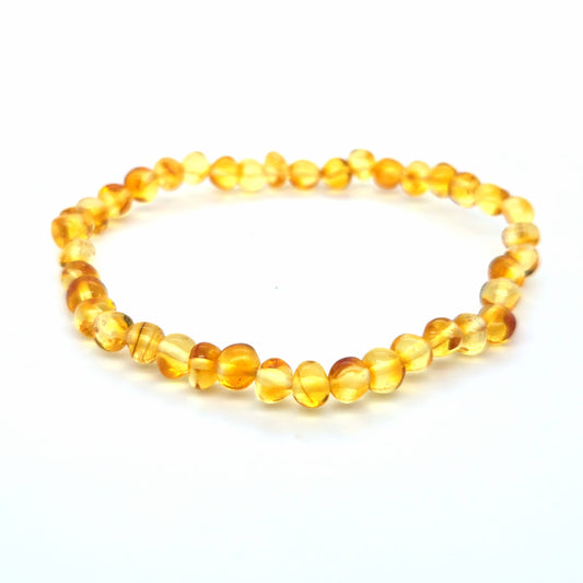 Sonniges Bernstein-Armband – Elastisch & komfortabel