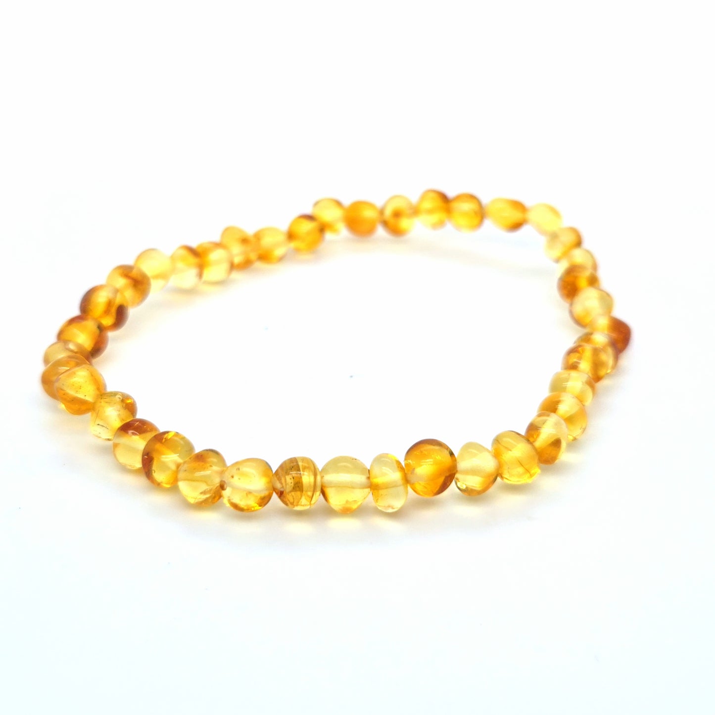 Sonniges Bernstein-Armband – Elastisch & komfortabel
