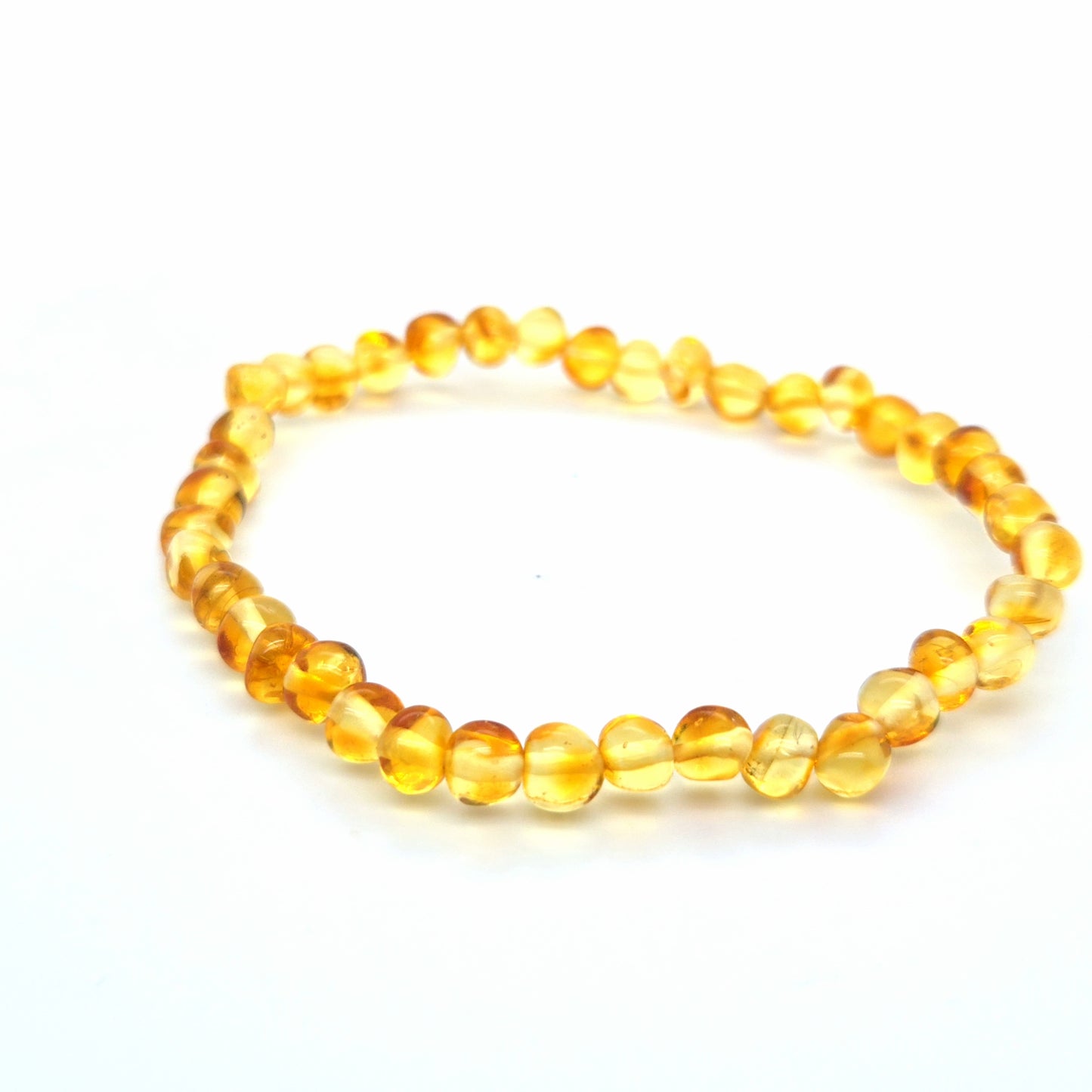 Sonniges Bernstein-Armband – Elastisch & komfortabel
