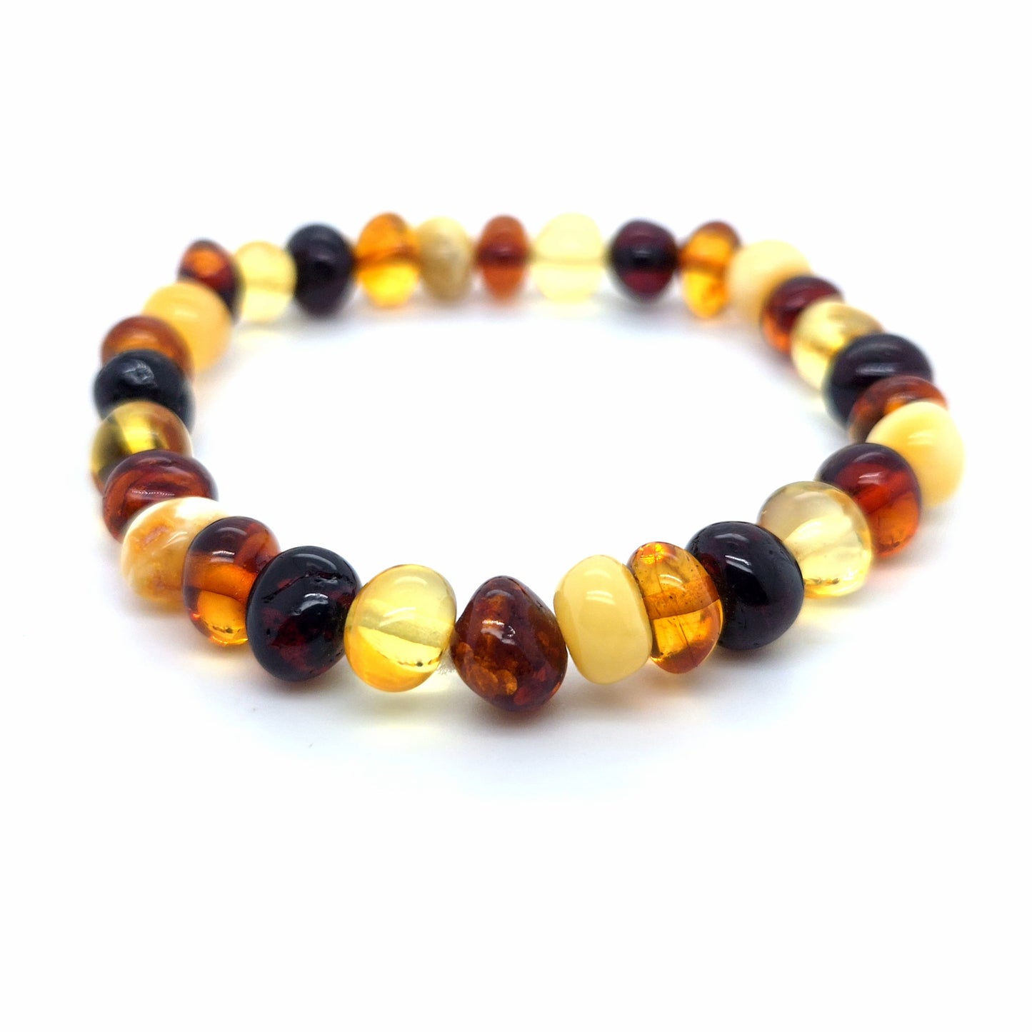 Buntes Bernstein-Armband: Fröhliches Naturdesign