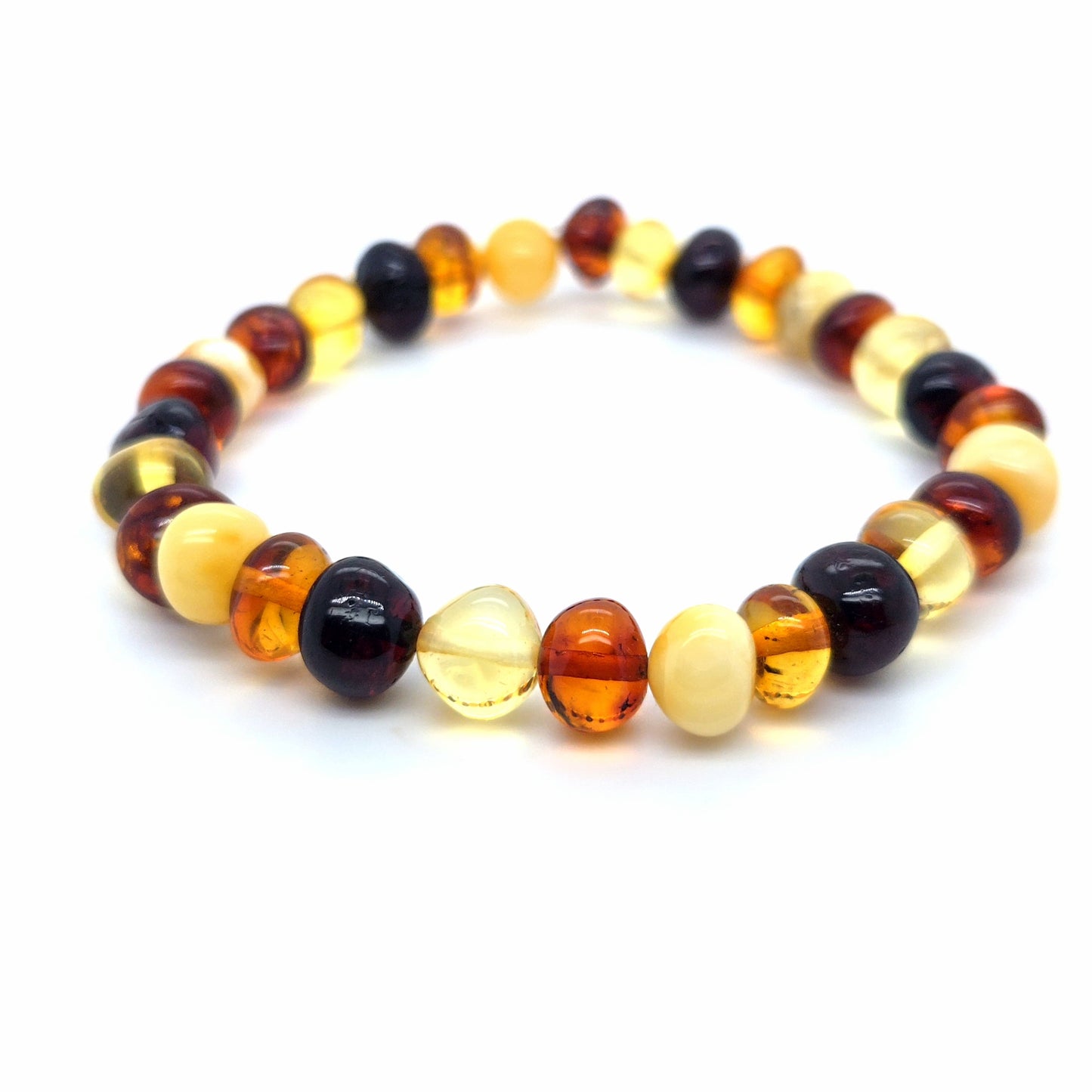 Buntes Bernstein-Armband: Fröhliches Naturdesign