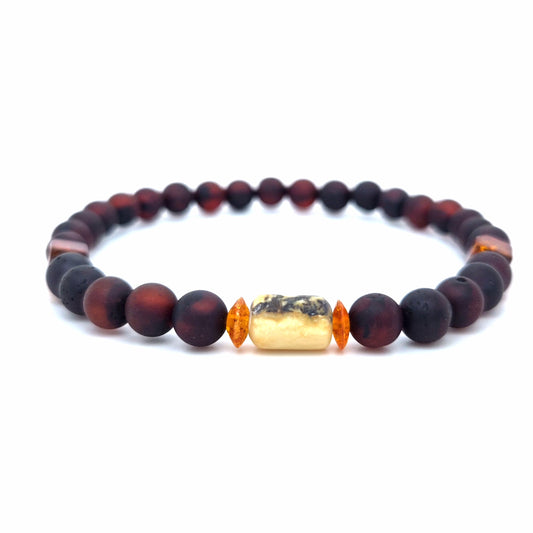 Natur-Schmuck: Bernstein-Armband auf elastischem Band