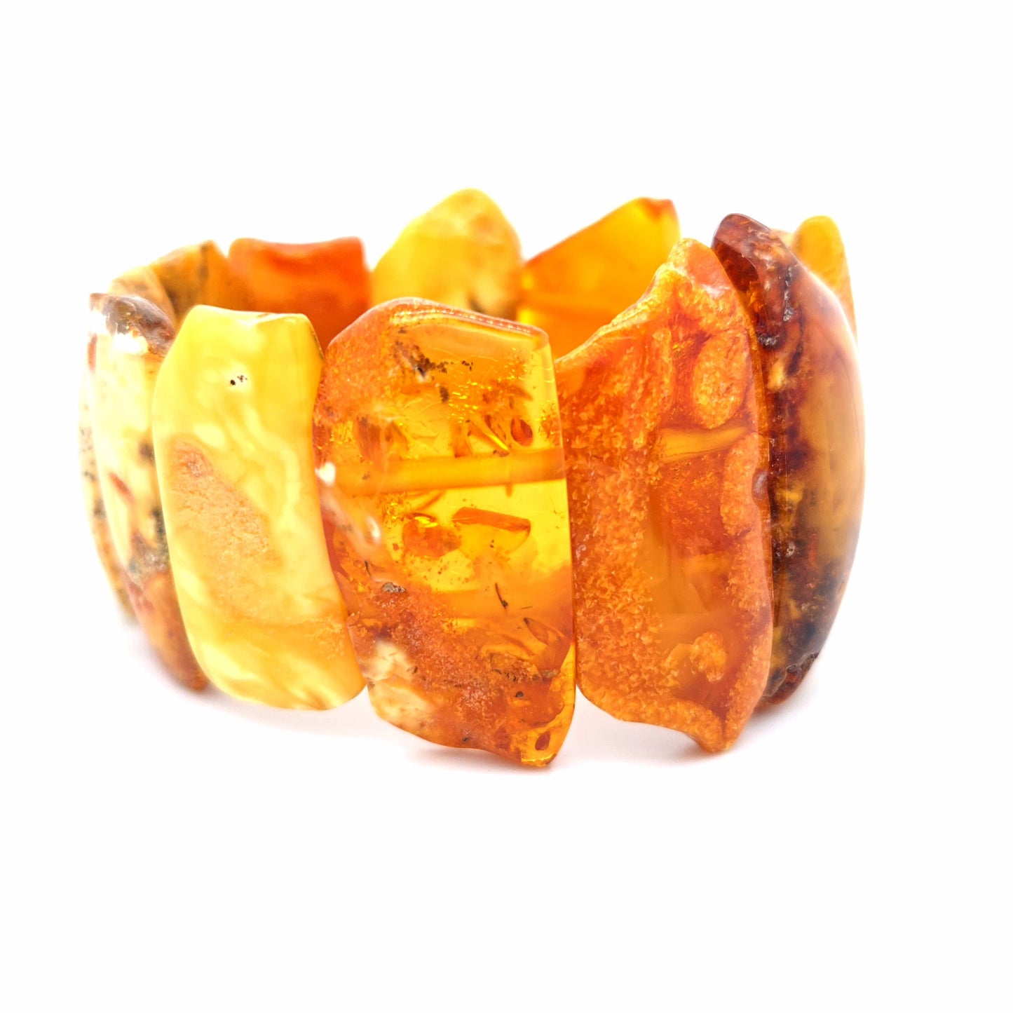 Kunstvoller Bernsteinschmuck Armband flexibel tragbar