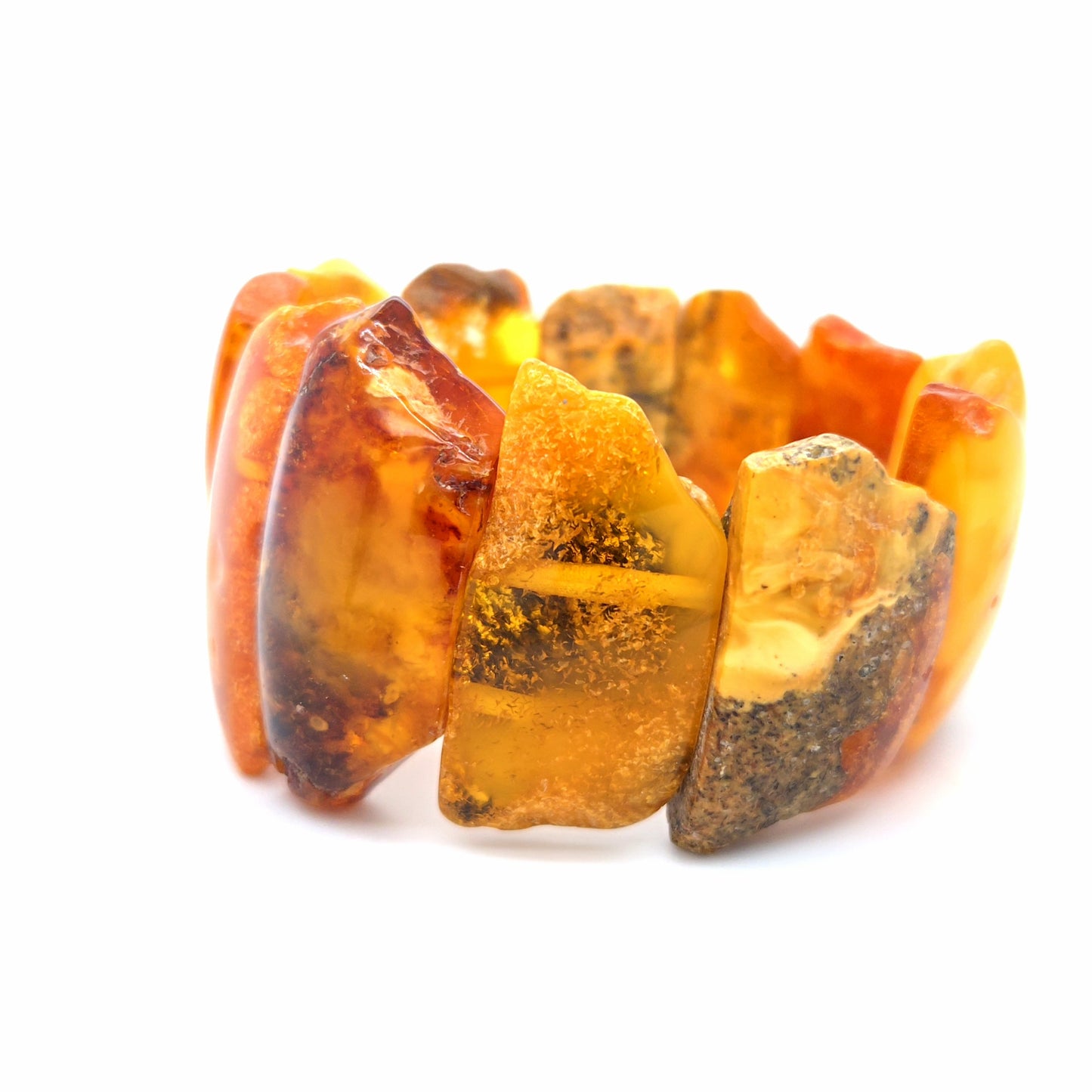Kunstvoller Bernsteinschmuck Armband flexibel tragbar