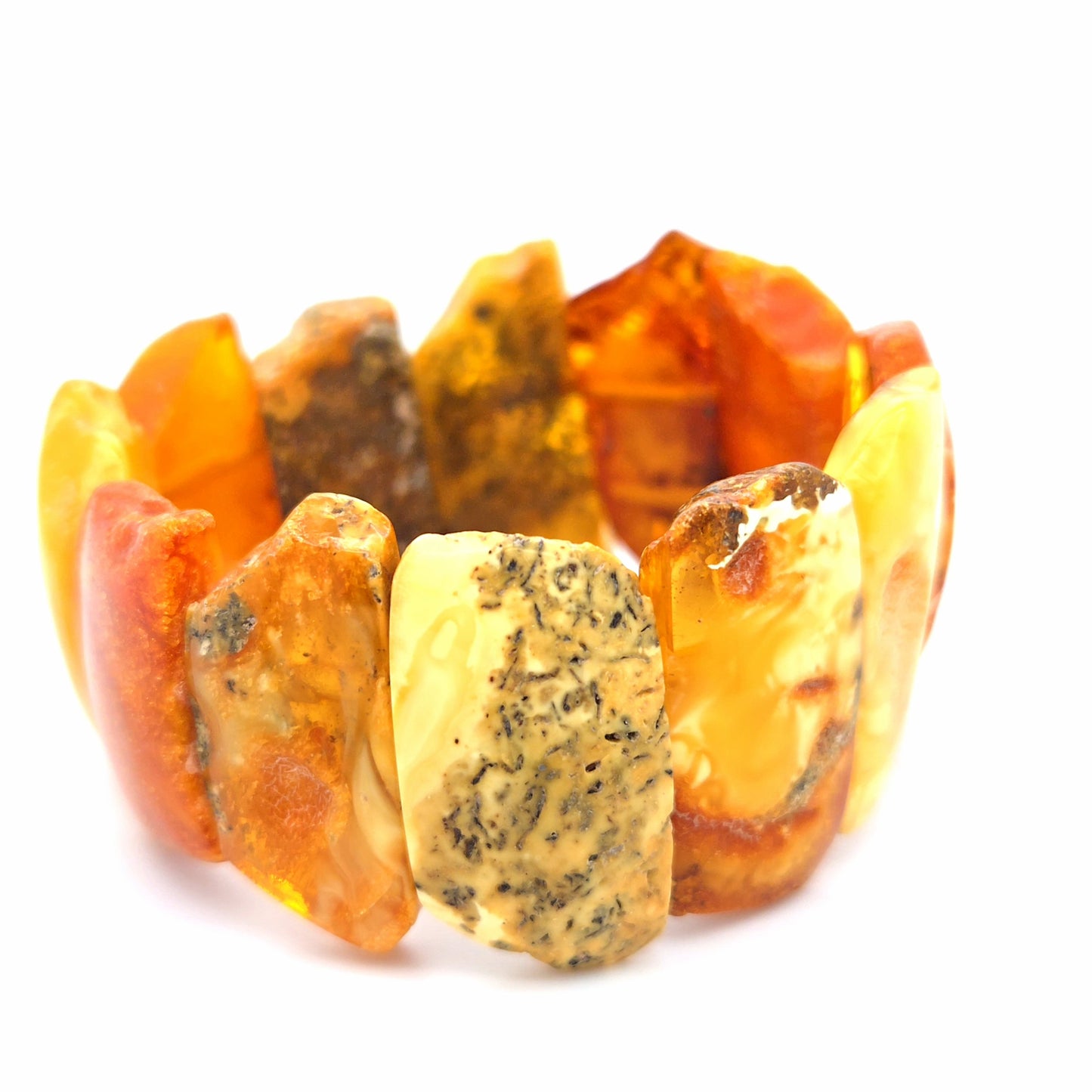 Kunstvoller Bernsteinschmuck Armband flexibel tragbar