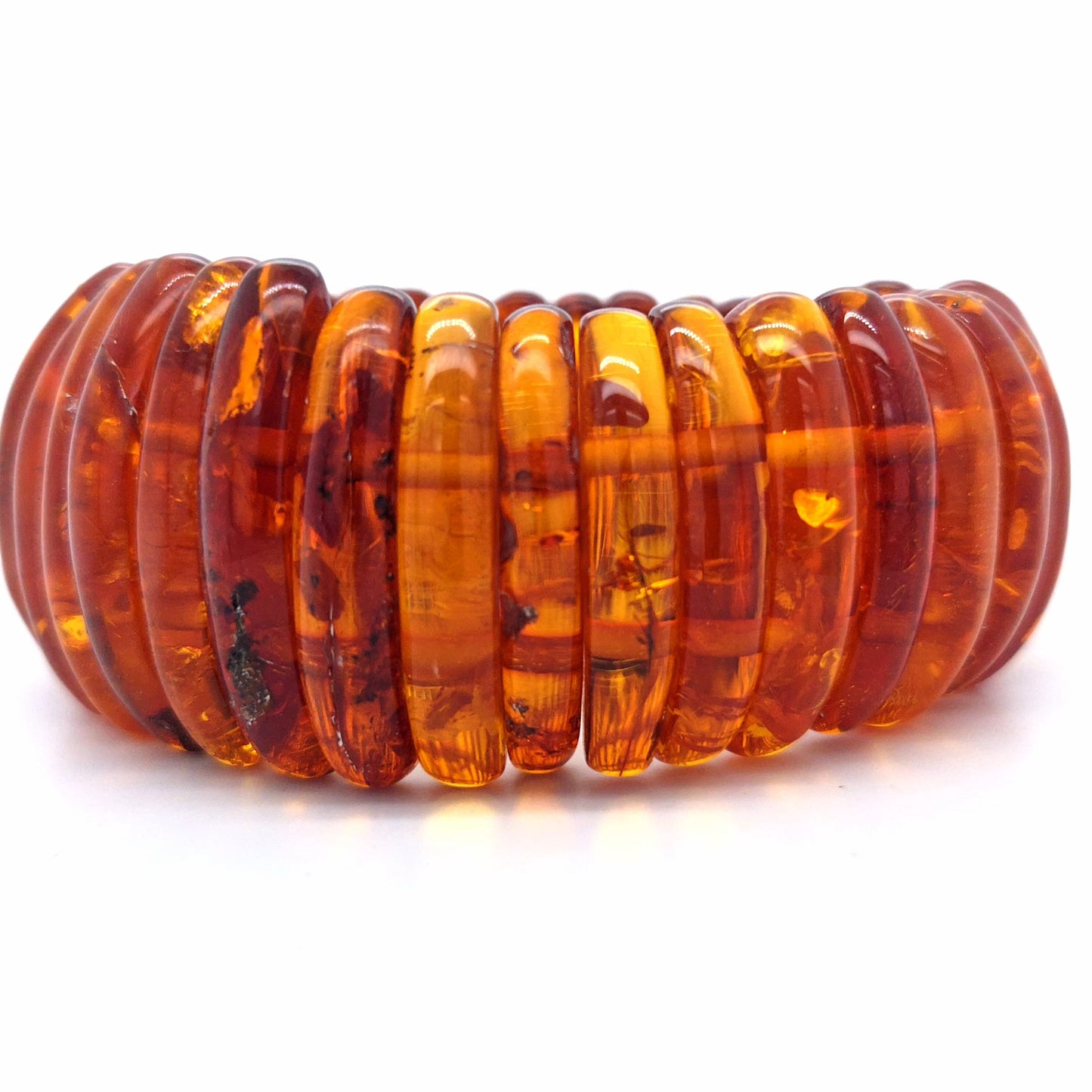 Sonnenband: Flexibles Armband aus echtem baltischen Bernstein