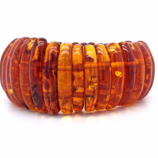 Sonnenband: Flexibles Armband aus echtem baltischen Bernstein