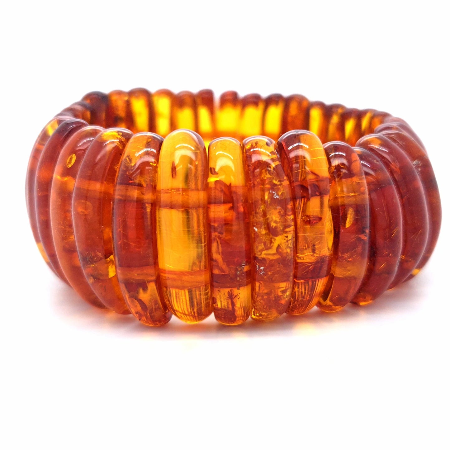 Sonnenband: Flexibles Armband aus echtem baltischen Bernstein