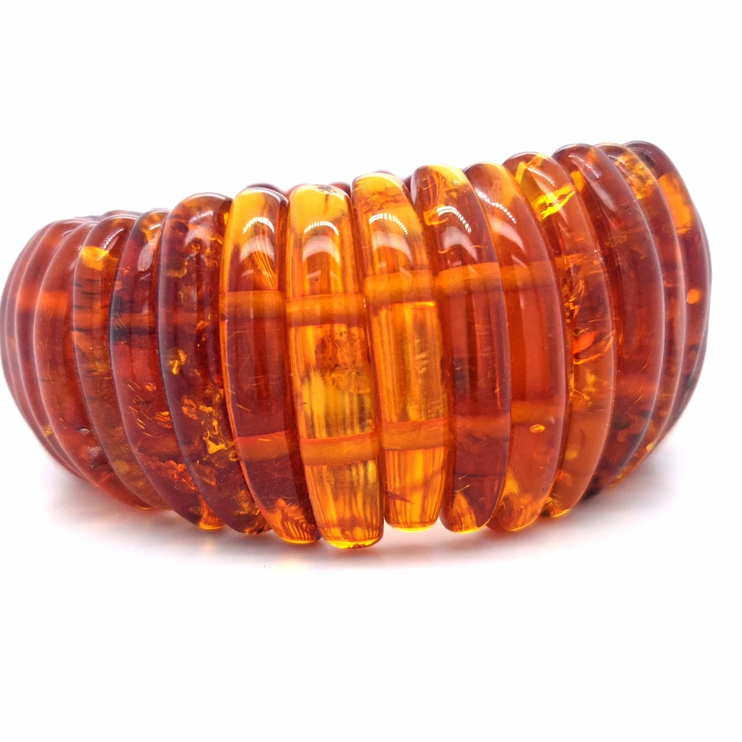 Sonnenband: Flexibles Armband aus echtem baltischen Bernstein