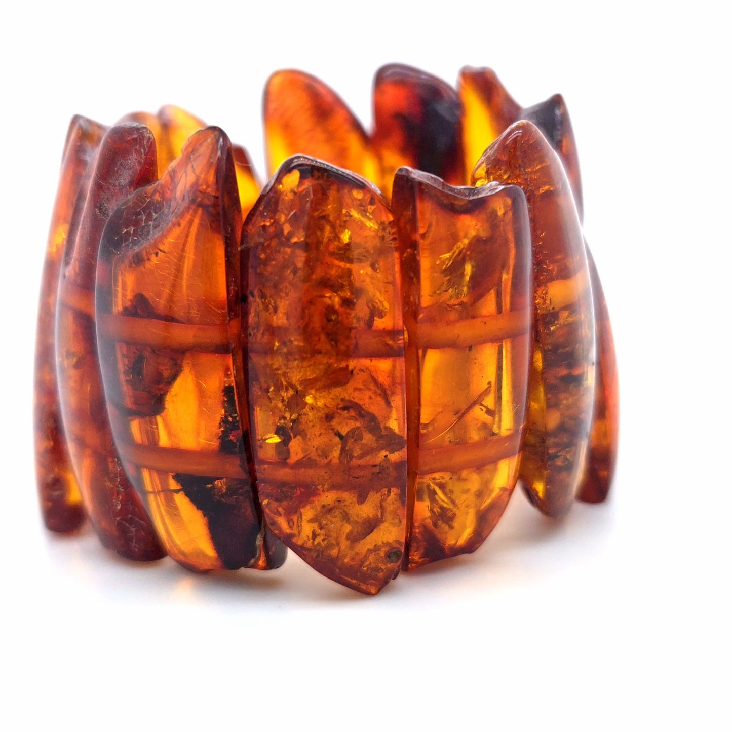 Flexibles Statement-Armband aus echtem Ostsee-Bernstein