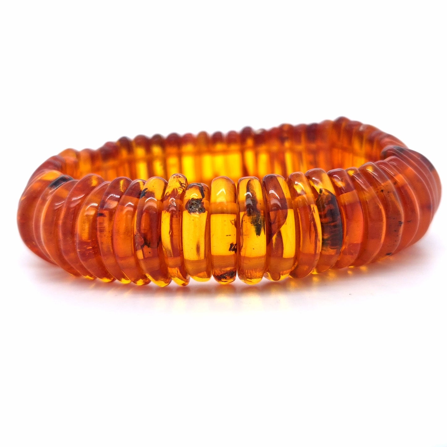 Feines Ostsee-Gold: Elastisches Naturbernstein-Armband handgemacht