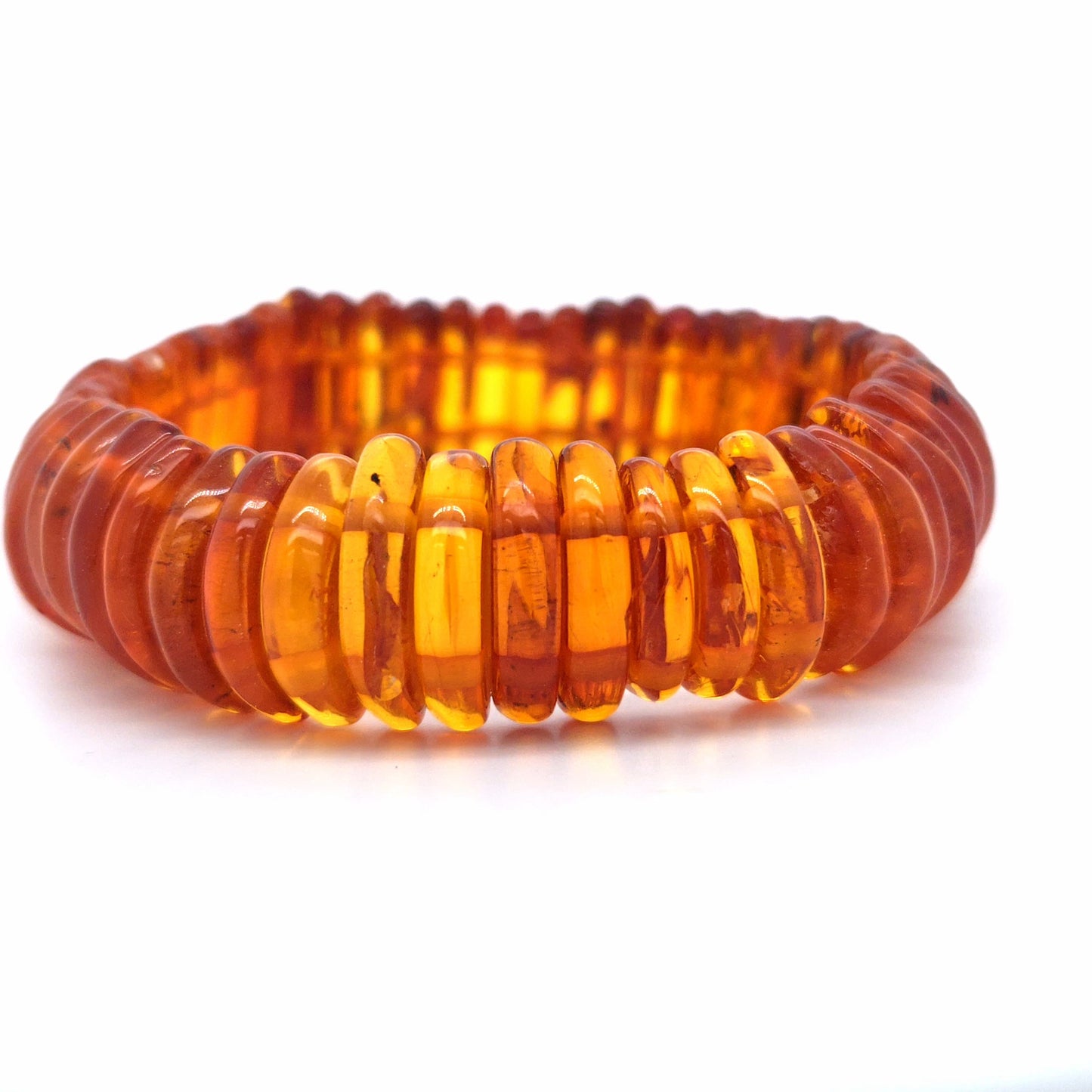 Feines Ostsee-Gold: Elastisches Naturbernstein-Armband handgemacht