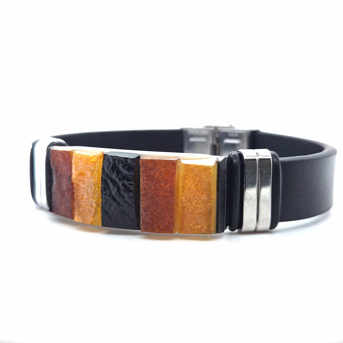 Designer-Armband für Sie und Ihn – Moderner Materialmix aus bunter Naturstein-Kombination