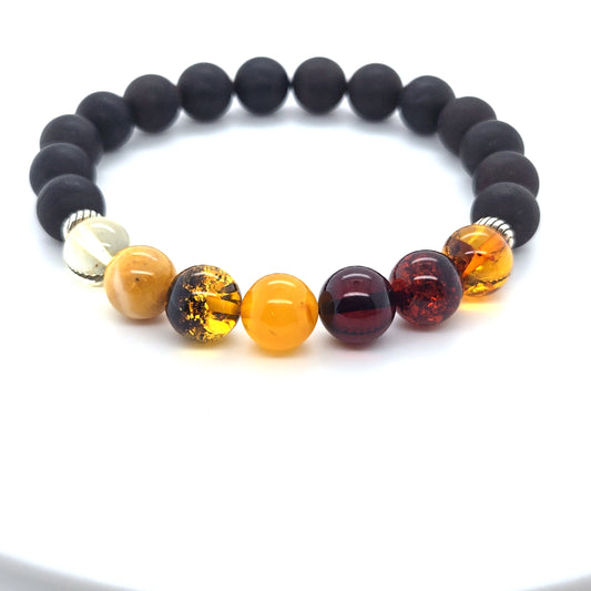 Elastik-Armband für Sie und Ihn – Vielfältiger Naturstein-Schmuck aus echtem Ostsee-Bernstein