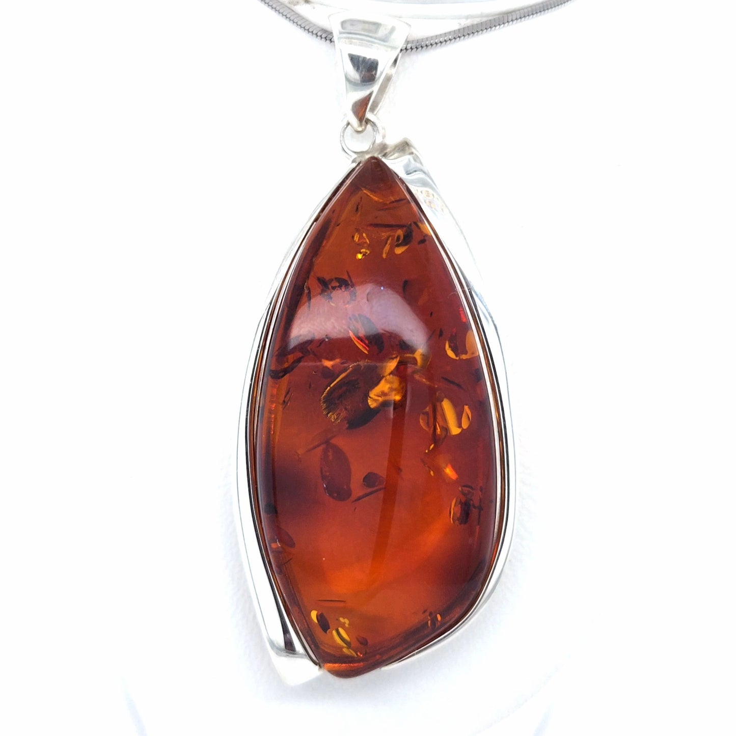 Designer-Unikat aus echtem 925 Sterling Silber und  Naturbernstein