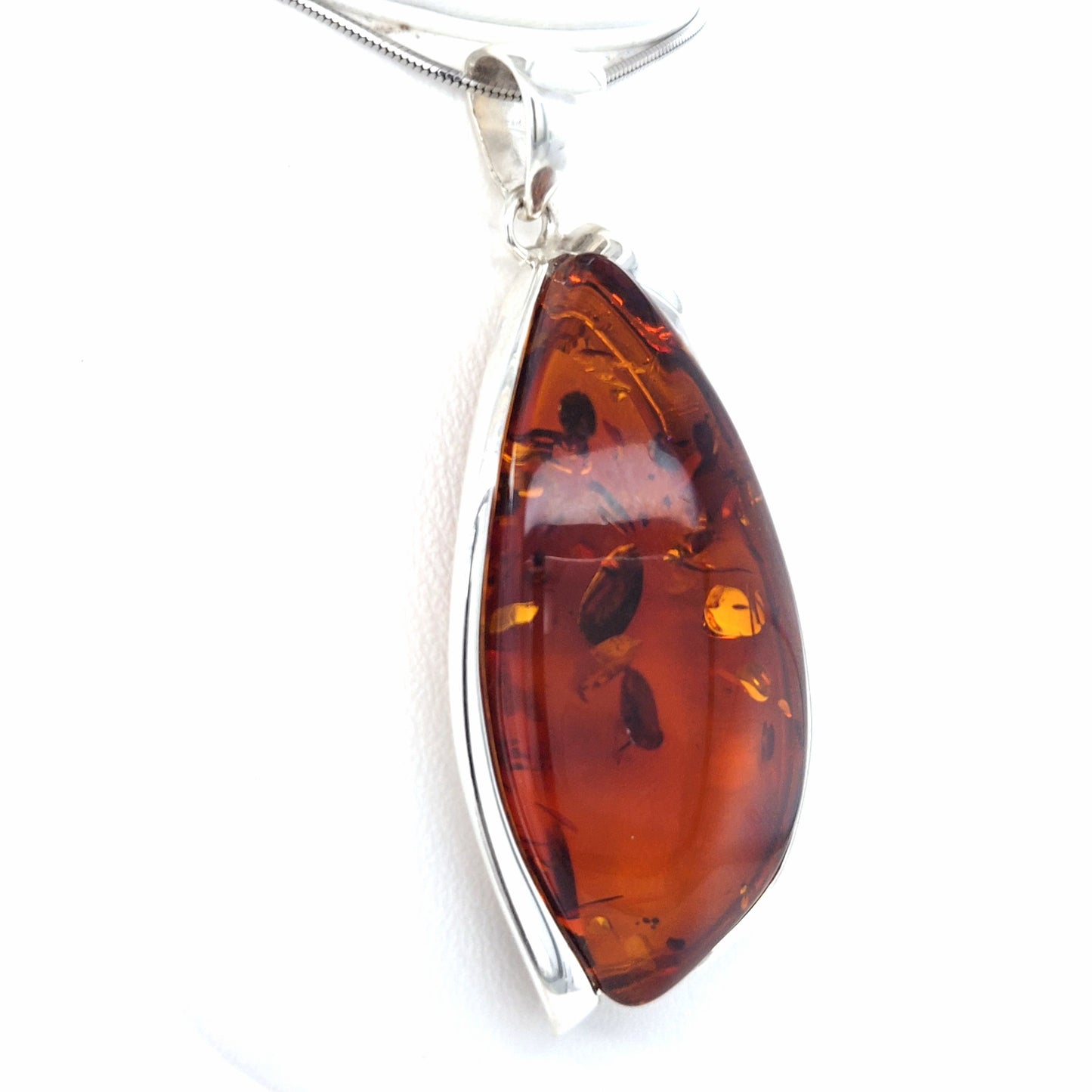 Designer-Unikat aus echtem 925 Sterling Silber und  Naturbernstein