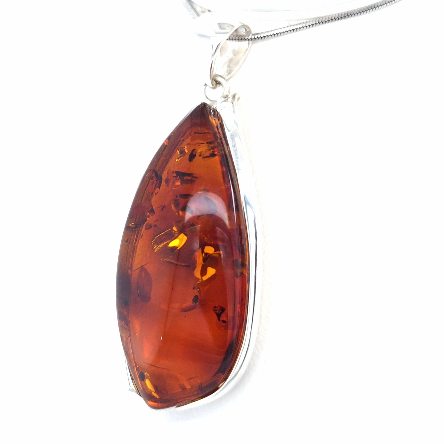 Designer-Unikat aus echtem 925 Sterling Silber und  Naturbernstein