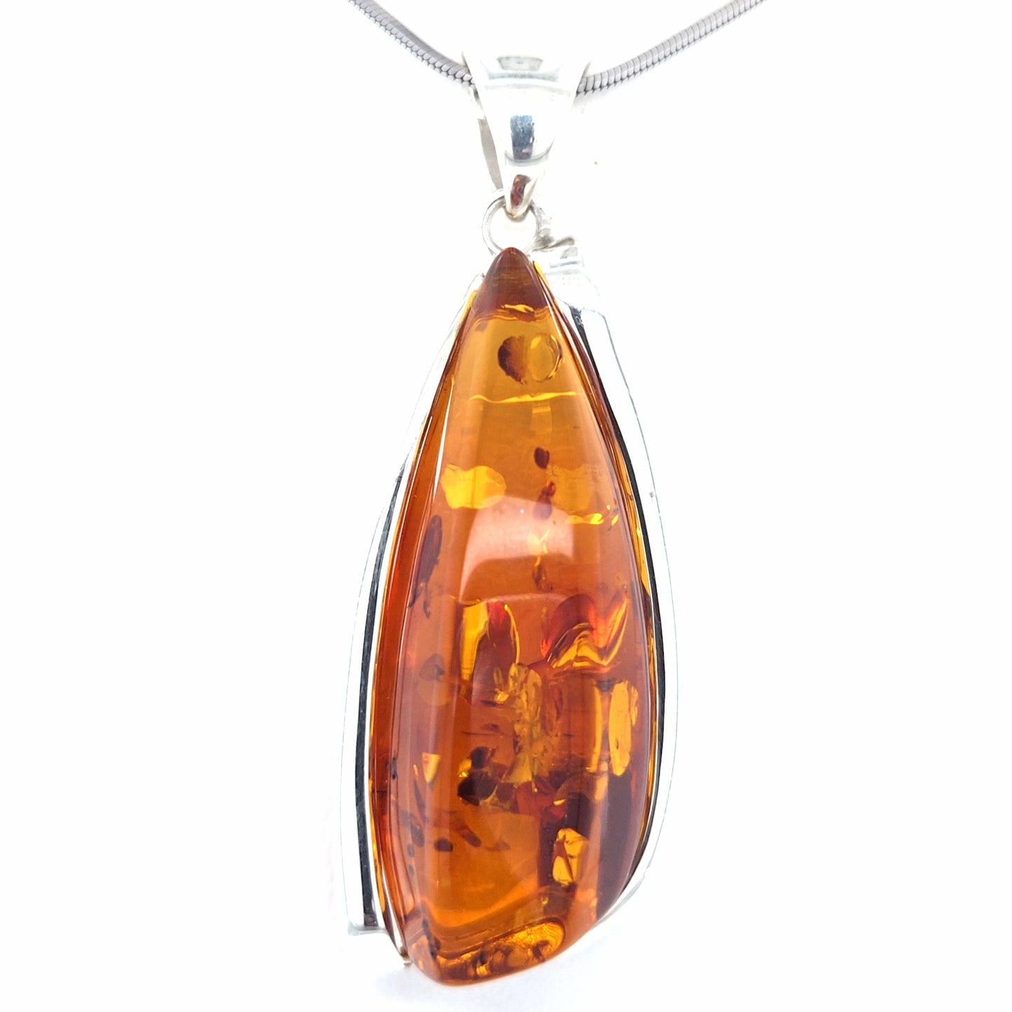 Designer-Unikat aus echtem 925 Sterling Silber und edlem Naturbernstein