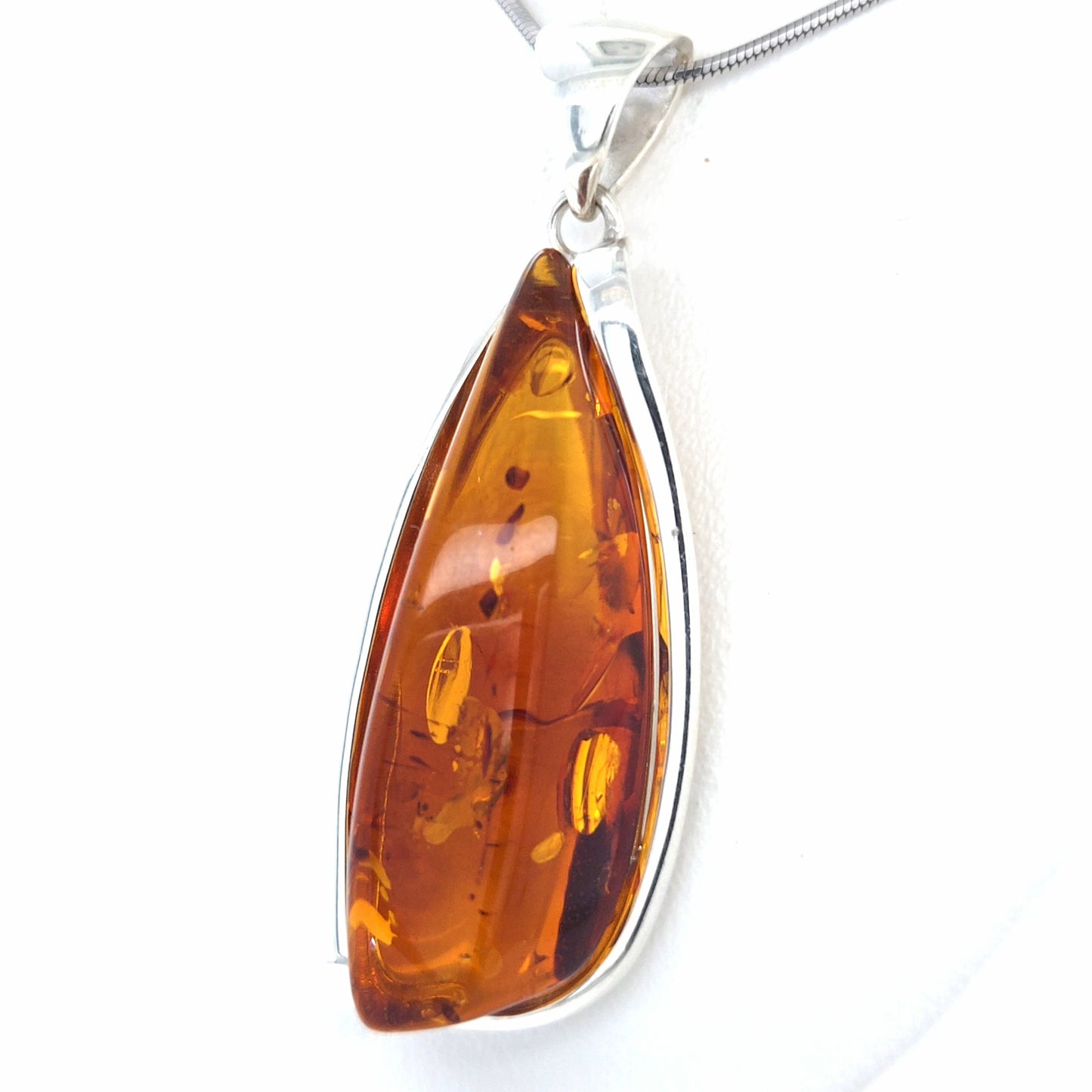 Designer-Unikat aus echtem 925 Sterling Silber und edlem Naturbernstein