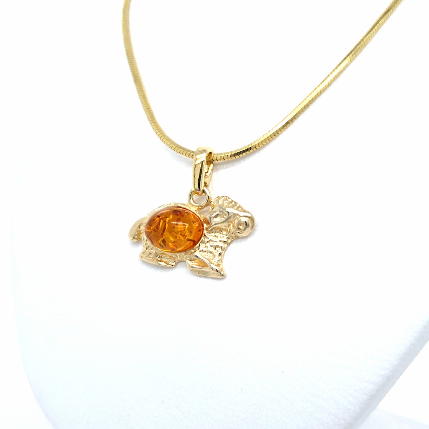 Schmuck Sternzeichen Widder – Hochwertig vergoldetes Silber mit Bernstein