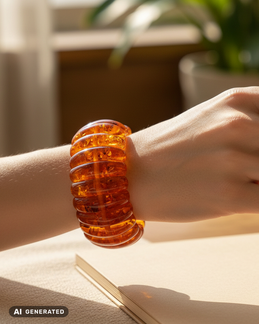 Kunstvolles Natur-Armband: Echtes Ostsee-Gold mit einzigartigen Einschlüssen