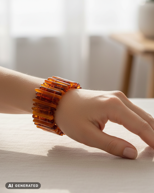 Edler Bernsteinschmuck von Rügen: Elastisches Design-Unikat