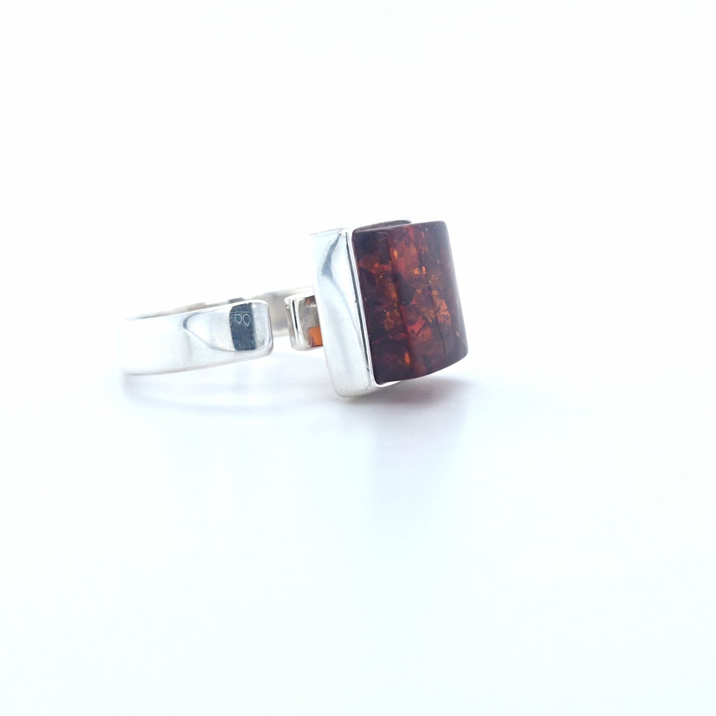 Designer-Unikat aus echtem 925 Sterling Silber und edlem Naturbernstein