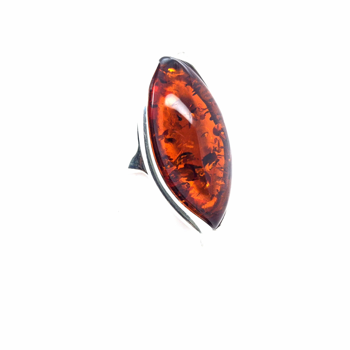 Unikat Ring mit baltischem Bernstein aus 925er Silber – verstellbar