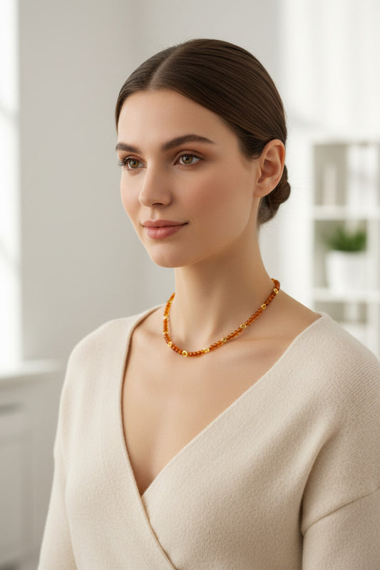 Stijlvol collier met barnsteen – exclusieve sieraden