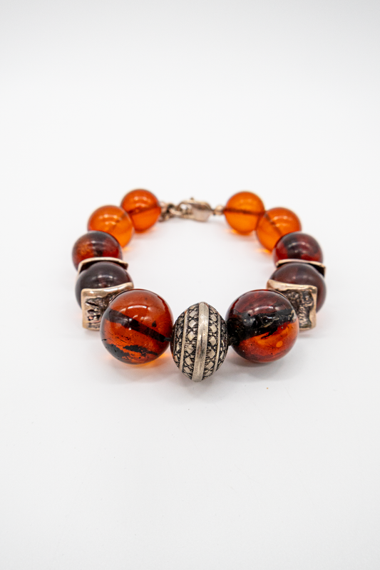 Unikates Armband aus echtem Bernstein – Handarbeit