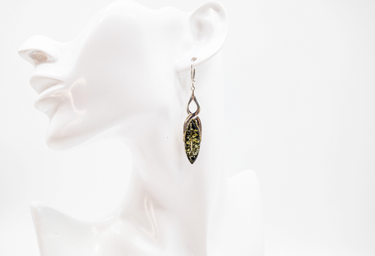 Lange Ohrhänger Damen – Silber & Bernstein exklusiv