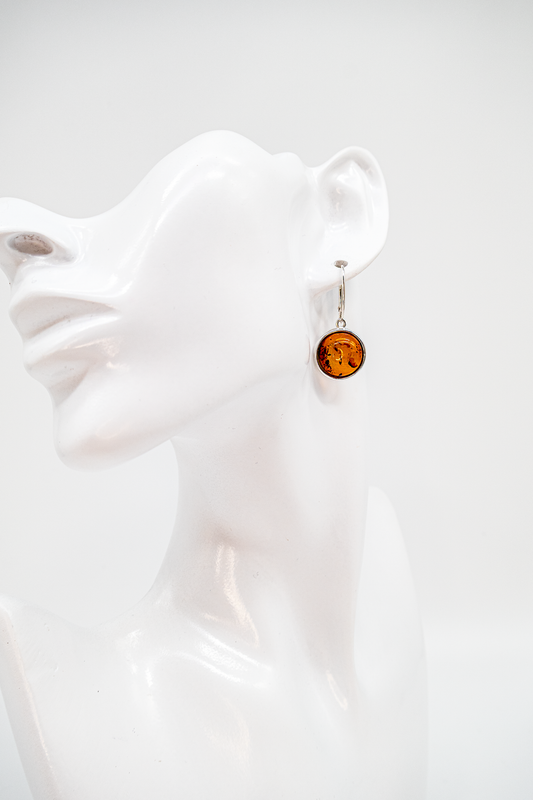 Runde Bernstein Ohrringe – Hochwertiger Ohrschmuck Damen