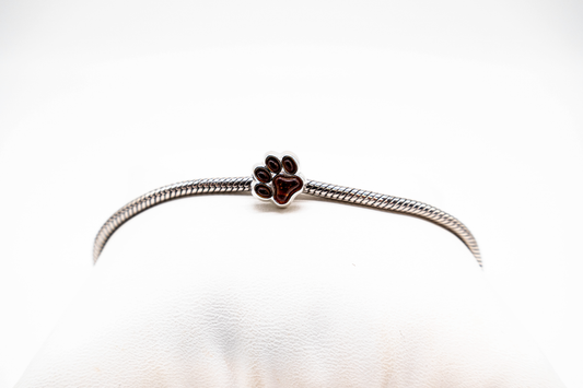 Bernstein Pfoten Charm – Anhänger für Armband & Kette