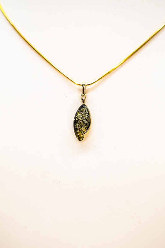 Grüner Bernstein Schmuck Damen & Jugendliche