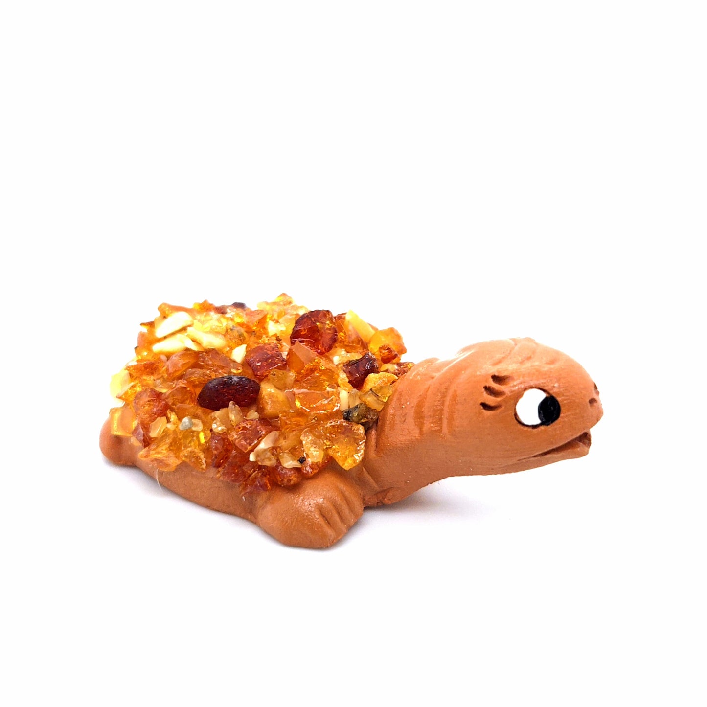 Dekofigur Schildkröte mit Bernstein-Panzer