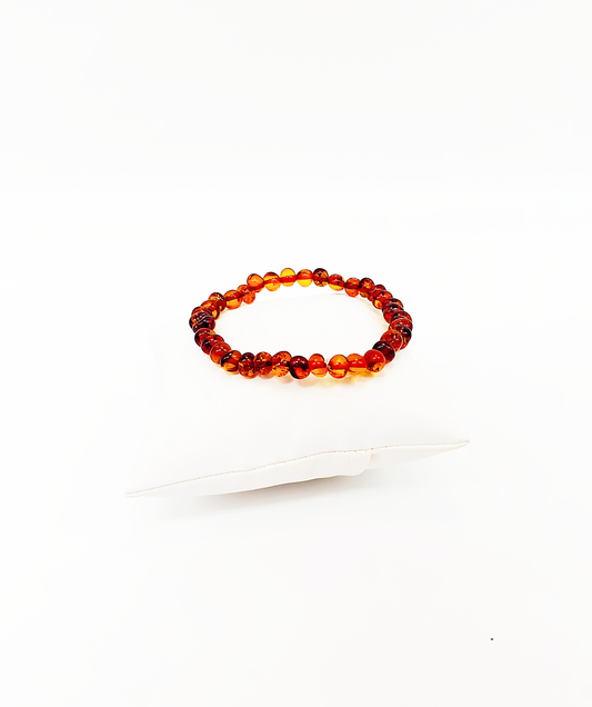 Armband aus echtem Bernstein auf Gummiband unisex