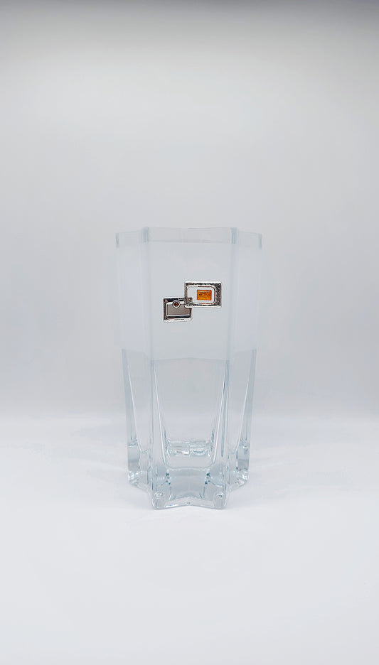 Große Vase mit Bernstein und Silber in interessanter Form