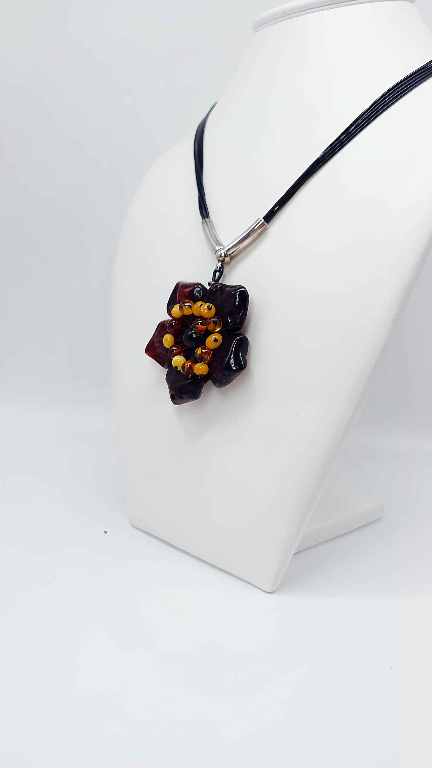 Amber Blossom: Unique Pendant
