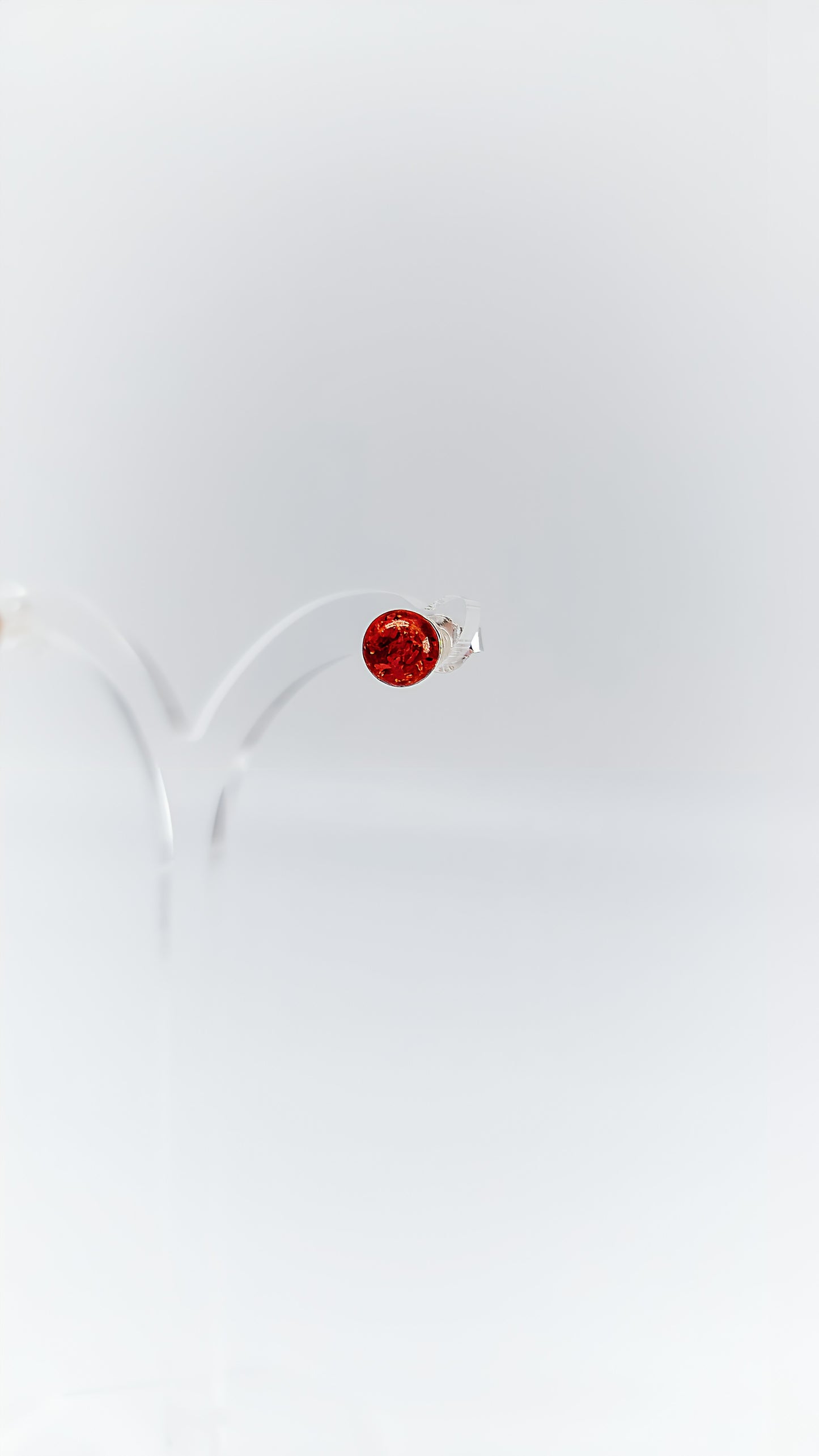 Round perfection: amber earrings
