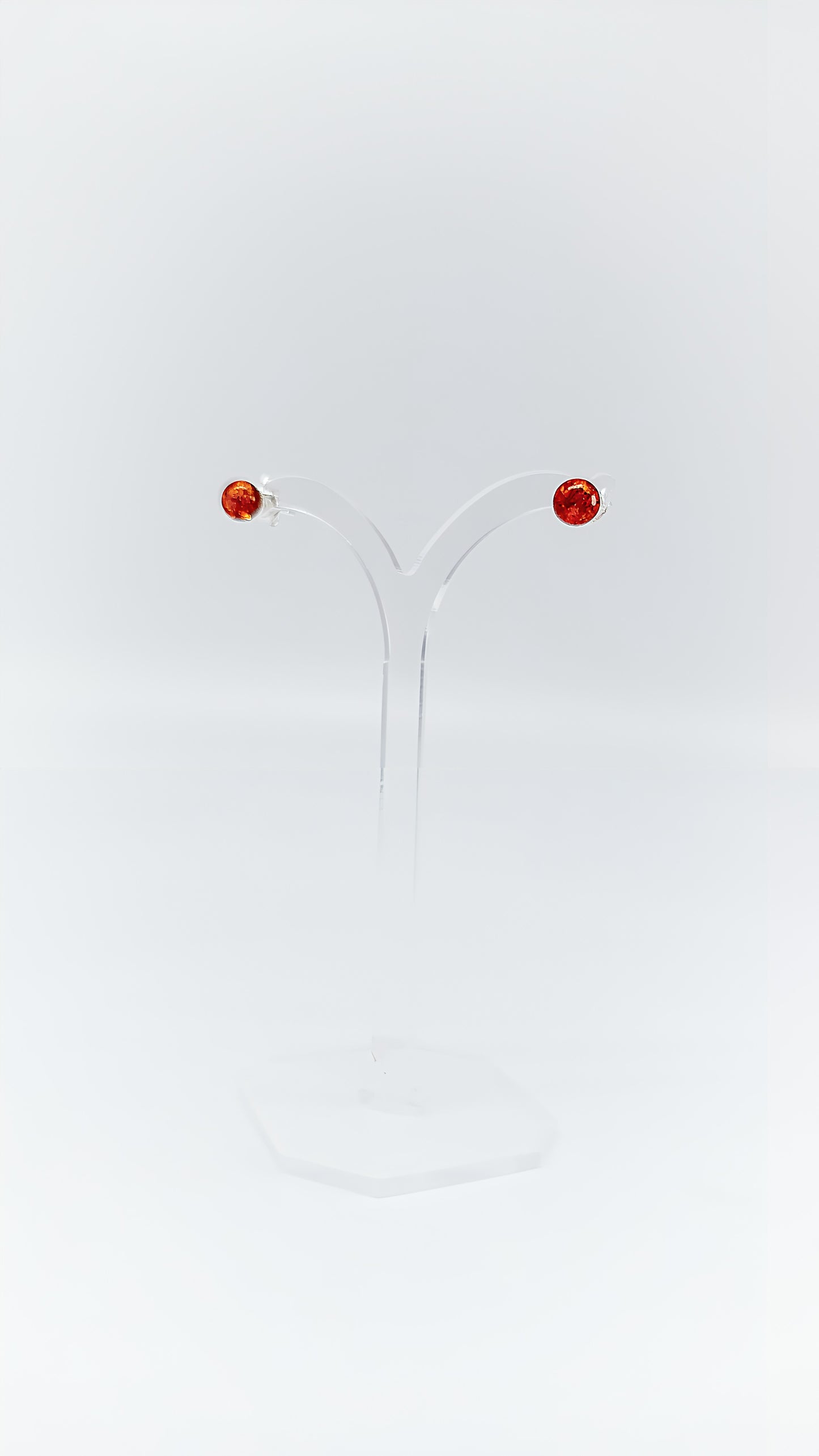 Round perfection: amber earrings