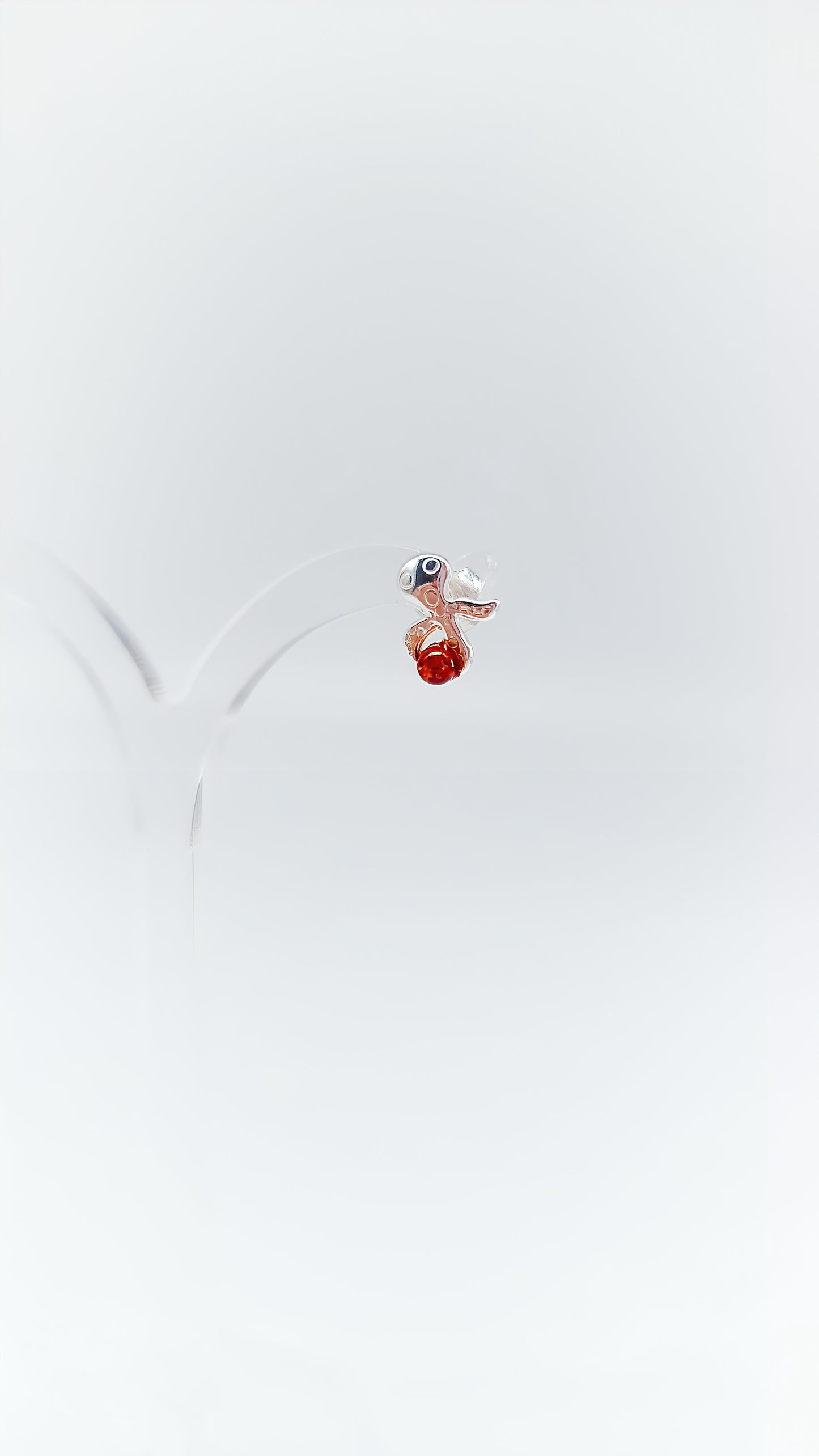 Deep Sea Magic: Octopus Earrings with Glowing Amber