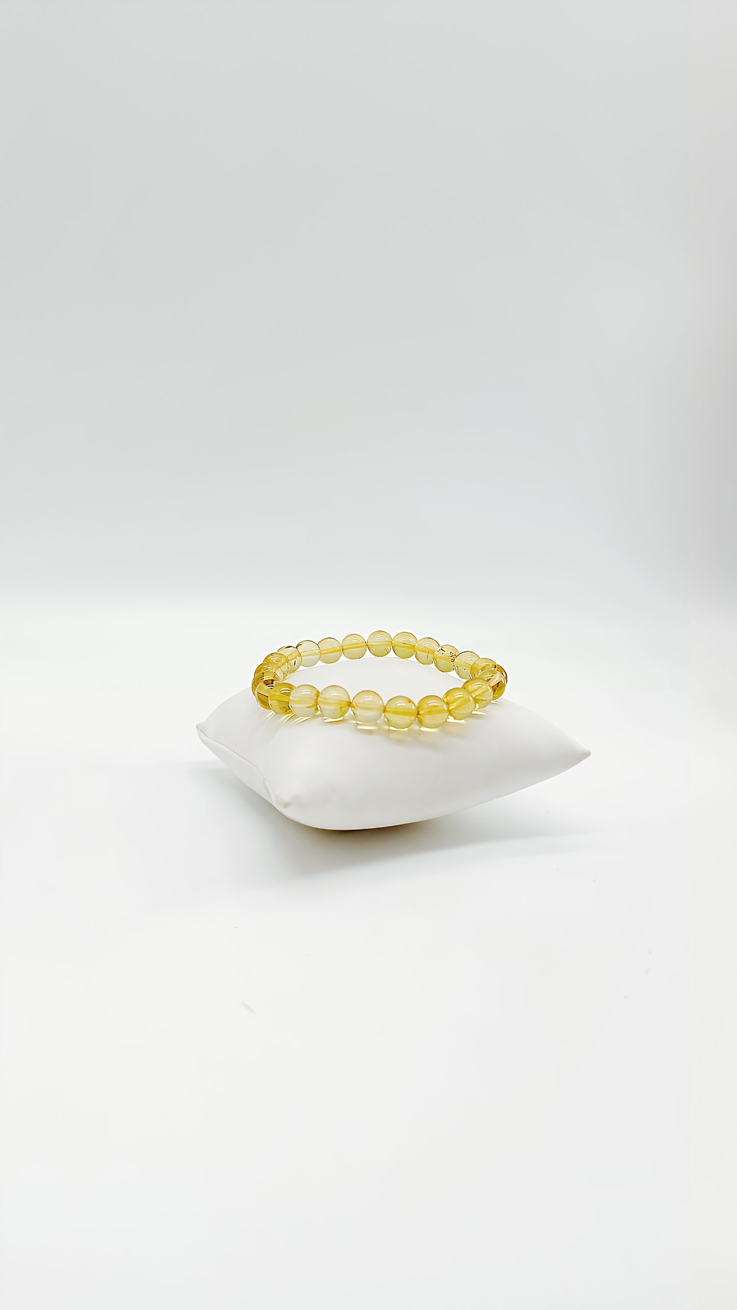 Transparentes grünes Bernstein-Armband – Ein echter Hingucker