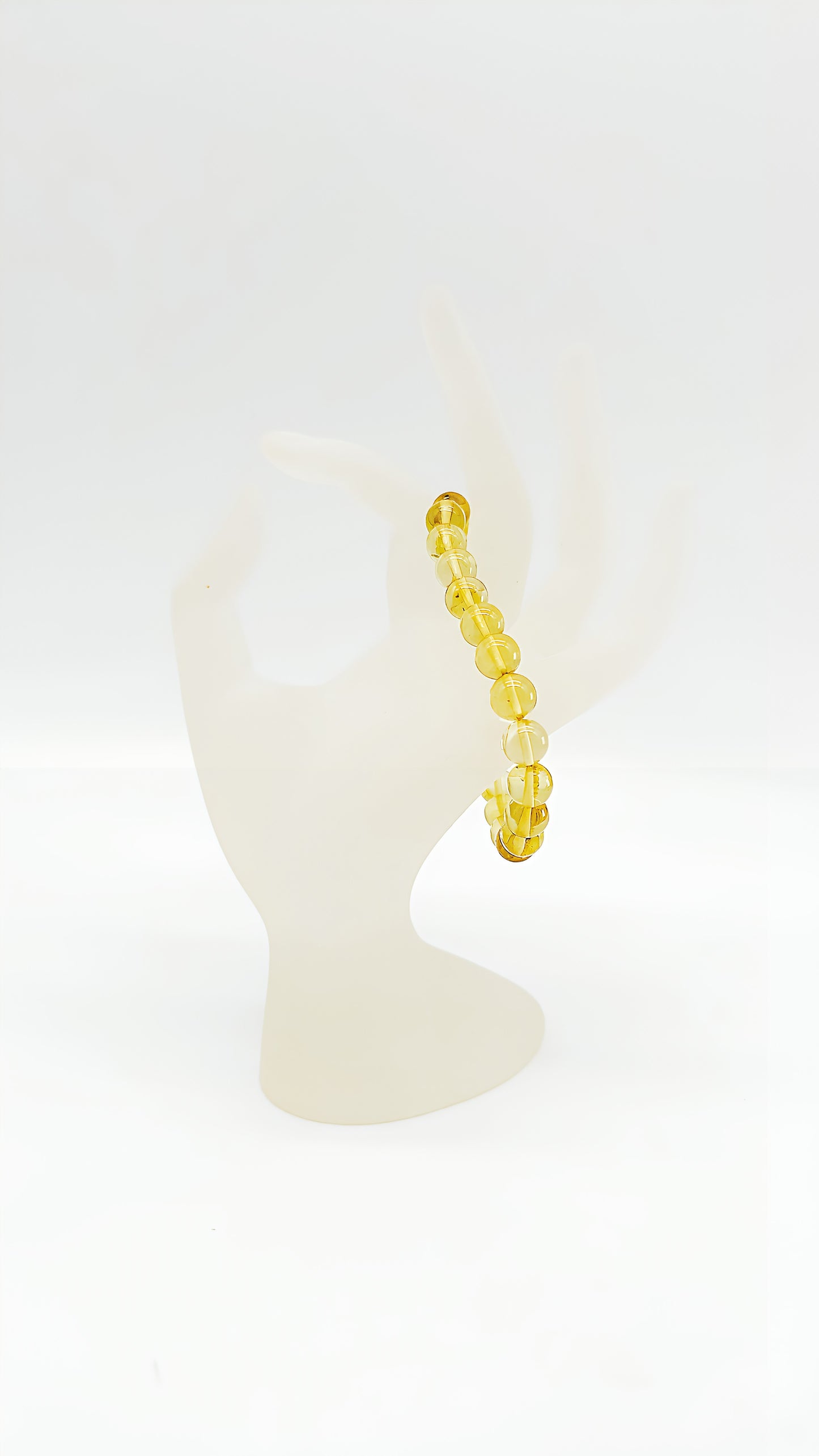 Transparentes grünes Bernstein-Armband – Ein echter Hingucker
