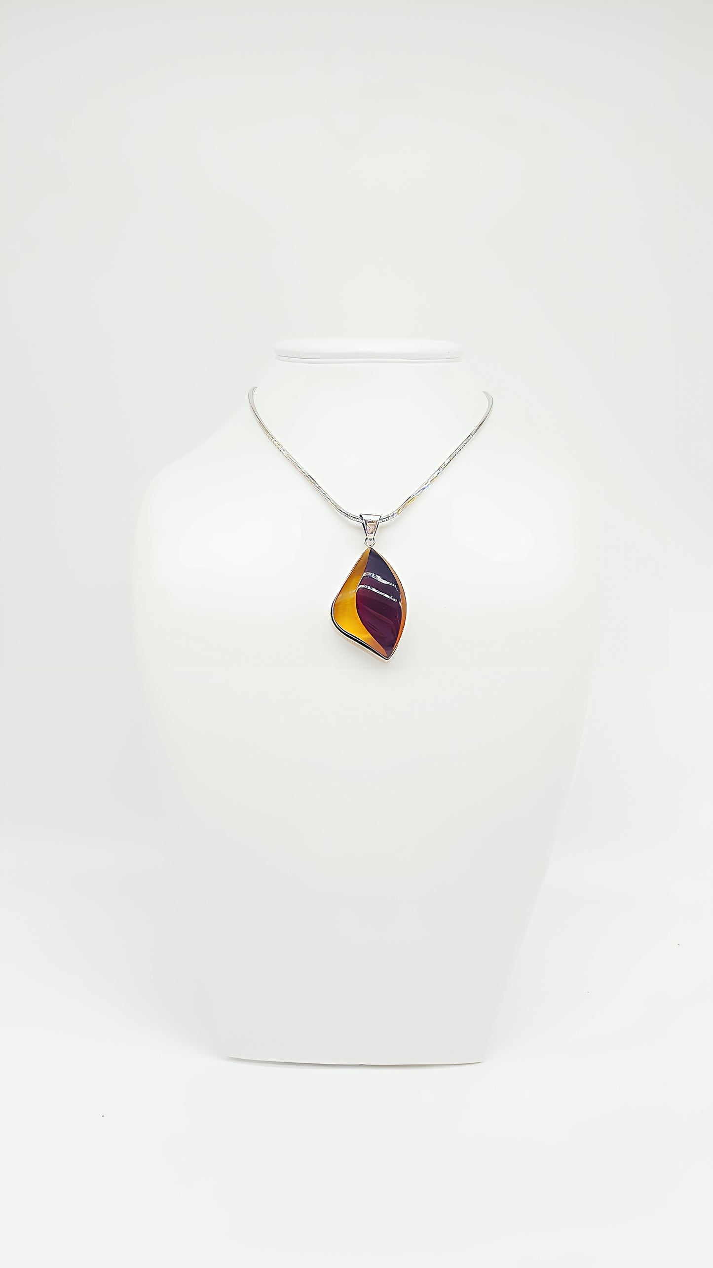 Unique shine: unique amber pendant