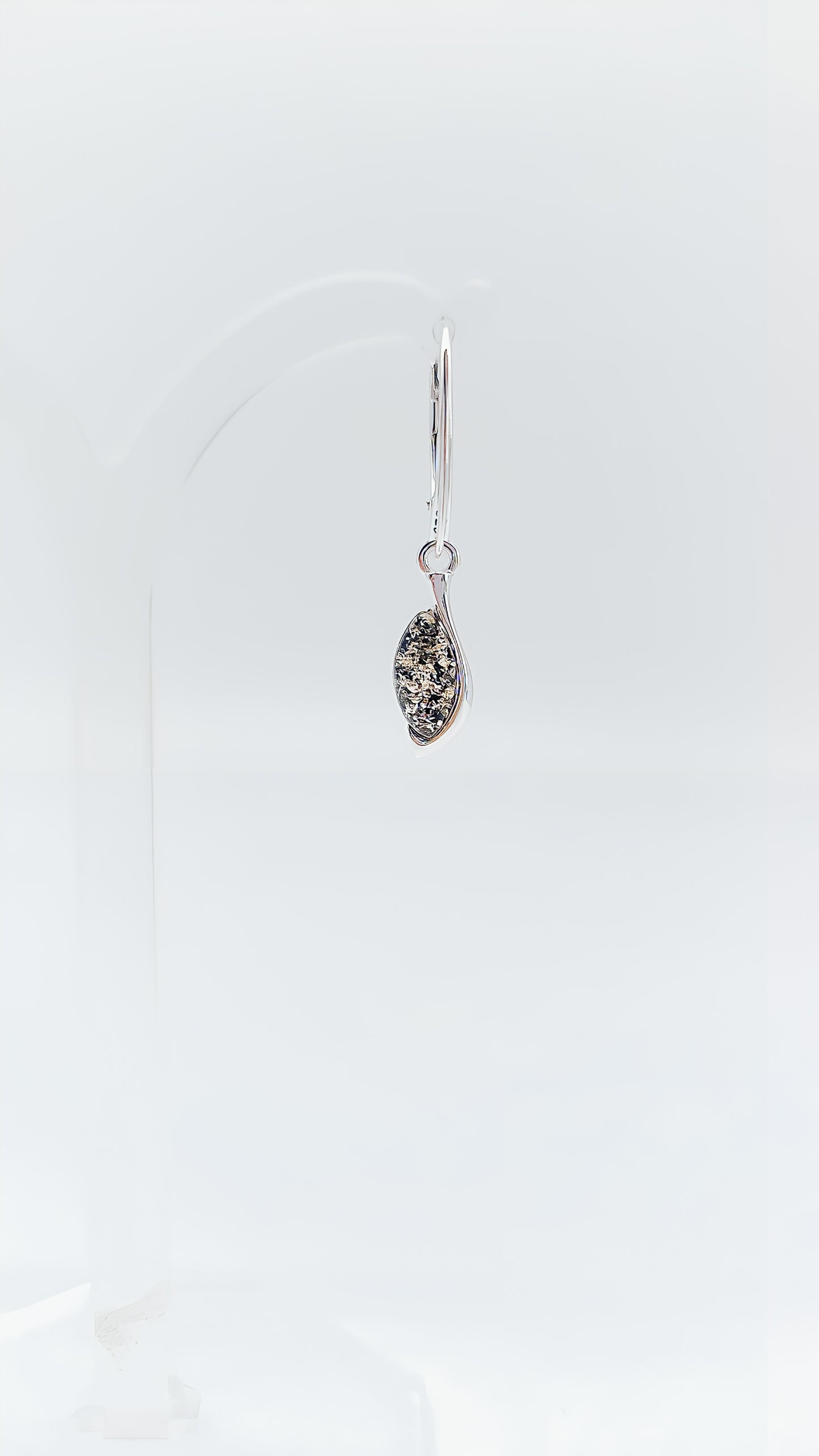 Dunkle Bernstein-Ohrringe – 925er Silber für elegante Damen